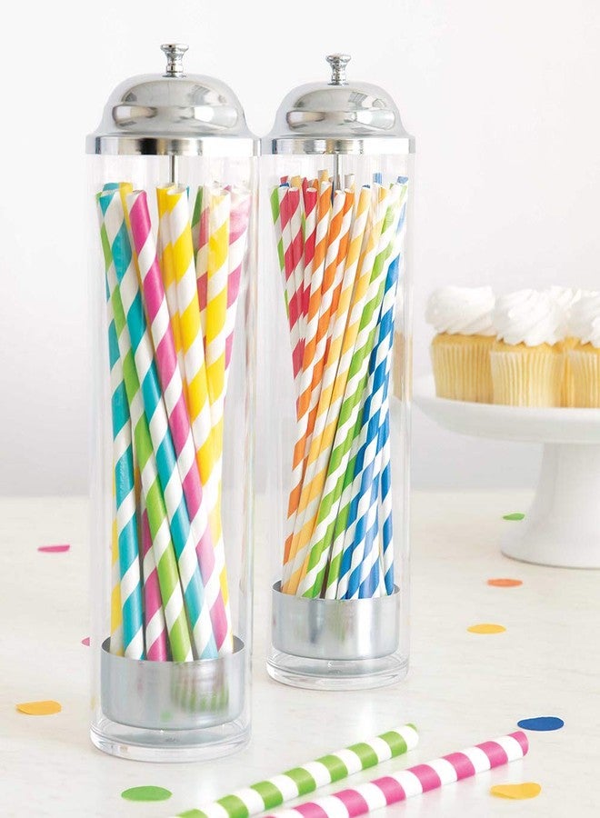 Unique Party Lovely Pink Striped Paper Straws - 40 Count - Unique Style & Fun Drinking Experience, Perfect for Parties, Celebrations, and Everyday Use - Image 3